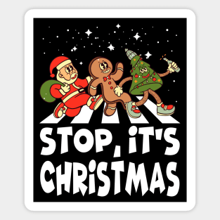 Christmas Road - 2, Santa Claus, Gingerbread man, Christmas tree Magnet